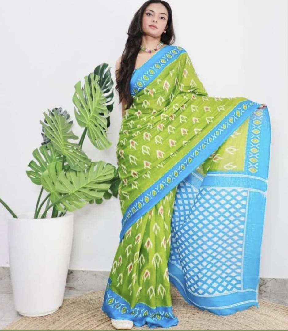 Vk 4179 Linen Digital Print Designer Saree Catalog
